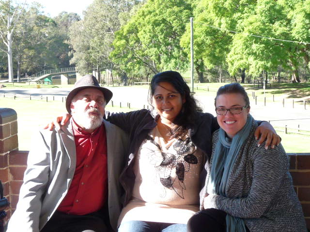 Uncle Geg Simms, Sheena Kitchener and Julie Torpey at Parramatta Park